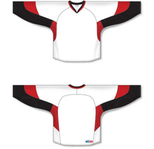 Load image into Gallery viewer, Custom or blank Wholesale 2010 Ottawa White Gussets Pro Plain Blank Hockey Jerseys