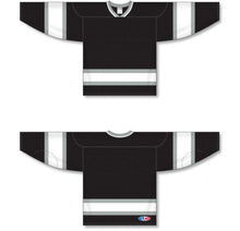 Load image into Gallery viewer, Old LA Black Sleeve Stripes Pro Plain Blank Hockey Jerseys