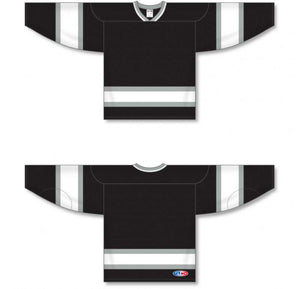Old LA Black Sleeve Stripes Pro Plain Blank Hockey Jerseys