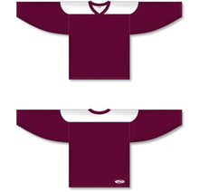Load image into Gallery viewer, Custom or blank Wholesale Customization Depot Maroon, White League Plain Blank Hockey Jerseys