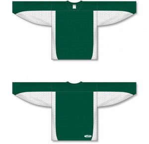 Customization Depot Dark Green, White League Plain Blank Hockey Jerseys