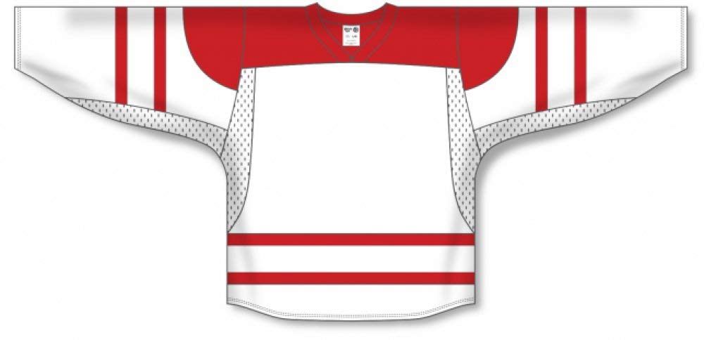Custom or blank Wholesale 2010 Team Canada White Square Short V-Neck Pro Plain Blank Hockey Jerseys