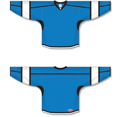Custom Pro Blue, Black, White Durastar Mesh  hockey jerseys no minimum