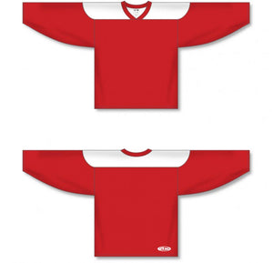 Customization Depot Red, White League Plain Blank Hockey Jerseys