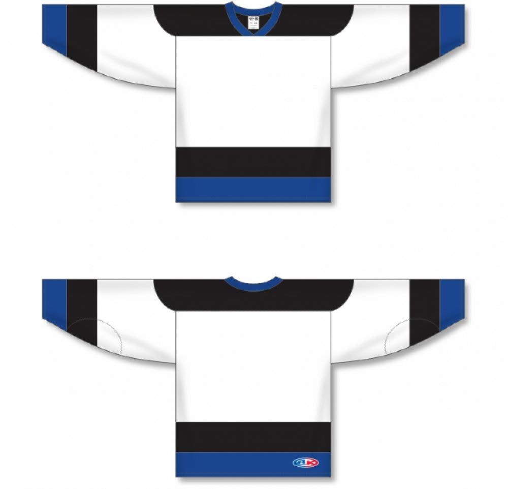 Tampa Bay White Sleeve Stripes Pro Canada / USA Made  Hockey Jerseys
