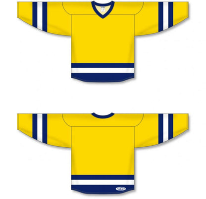 Customization Depot Maize, Navy, White League Canada / USA Made  Hockey Jerseys