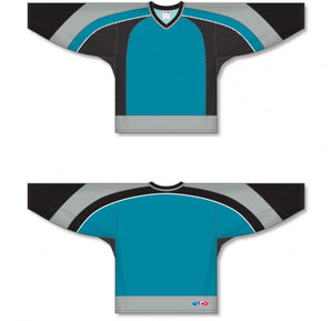 New SAN Jose 3RD Teal Gussets Pro Plain Blank Hockey Jerseys