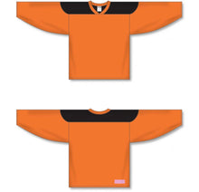 Load image into Gallery viewer, Customization Depot Orange, Black League Plain Blank Hockey Jerseys