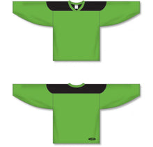 Load image into Gallery viewer, Custom or blank Wholesale Customization Depot Lime Green, Black League Plain Blank Hockey Jerseys