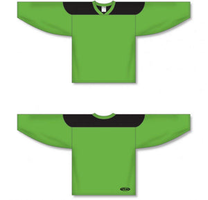 Custom or blank Wholesale Customization Depot Lime Green, Black League Plain Blank Hockey Jerseys