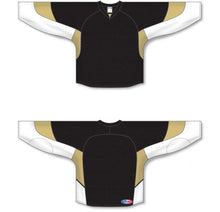 Load image into Gallery viewer, Custom or blank Wholesale 2010 Pittsburgh Black Gussets Pro Plain Blank Hockey Jerseys