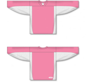 Customization Depot Pink, White League Plain Blank Hockey Jerseys