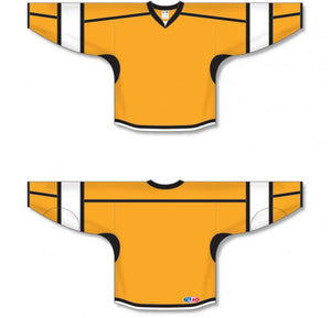 Gold, Black, White Select Plain Blank Hockey Jerseys