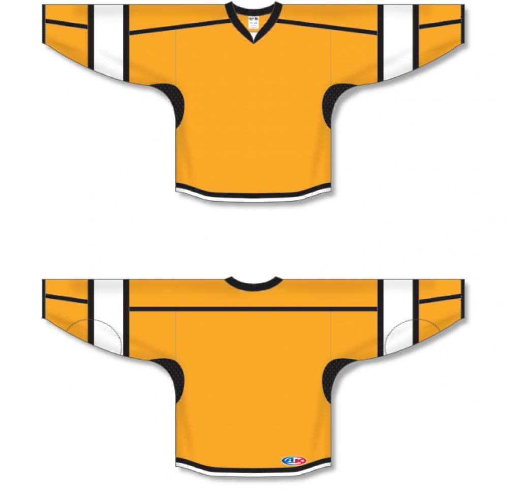 Custom Gold, Black, White  hockey jerseys no minimum