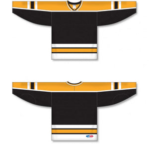 Custom or blank Wholesale Boston Black Crossover V-Neck Pro Plain Blank Hockey Jerseys