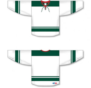 Custom or blank Wholesale 2013 Minnesota White Double Shoulders Pro Plain Blank Hockey Jerseys