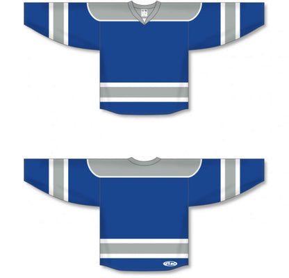 Royal, Grey, White  hockey jerseys no minimum