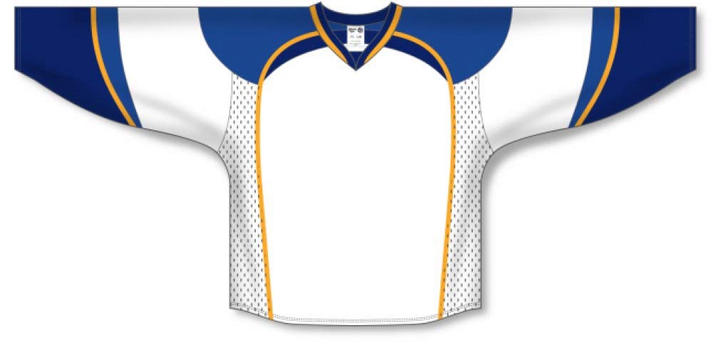 Custom or blank Wholesale 2011 ST. Louis White Gussets Pro Plain Blank Hockey Jerseys