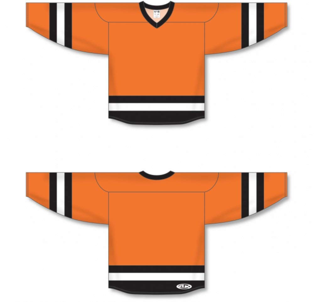 Custom Customization Depot Orange, Black, White League Canada / USA Made  Hockey Jerseys