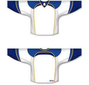 Custom or blank Wholesale 2011 ST. Louis White Gussets Pro Plain Blank Hockey Jerseys