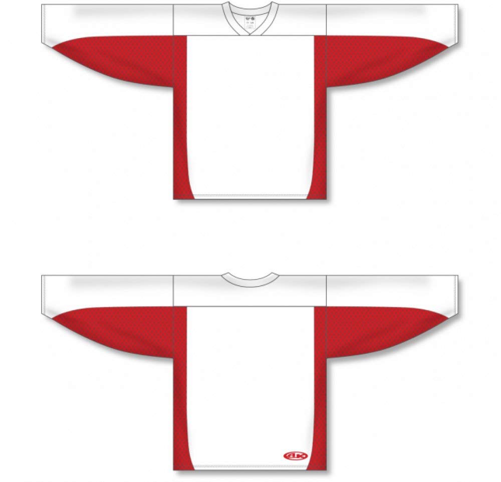 Custom Customization Depot White, Red League Canada / USA Made  Hockey Jerseys