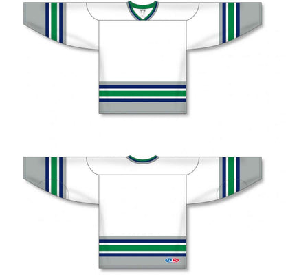 Hartford White Sleeve Stripes Pro Canada / USA Made  Hockey Jerseys