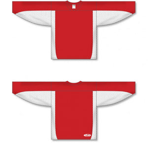 Customization Depot Red, White League Plain Blank Hockey Jerseys