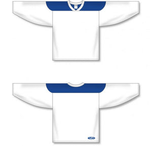 Customization Depot White, Royal League Plain Blank Hockey Jerseys