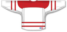 Load image into Gallery viewer, Custom or blank Wholesale 2010 Team Canada White Square Short V-Neck Pro Plain Blank Hockey Jerseys