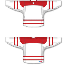 Load image into Gallery viewer, Custom or blank Wholesale 2010 Team Canada White Square Short V-Neck Pro Plain Blank Hockey Jerseys