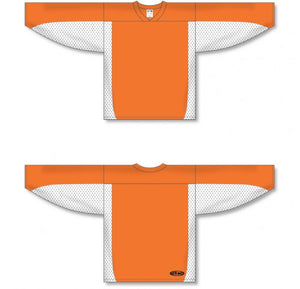 Customization Depot Orange, White League Plain Blank Hockey Jerseys