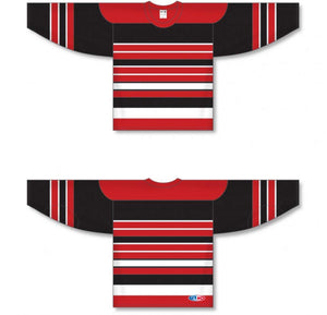 Custom or blank Wholesale Chicago Multi Stripe Sleeve Stripes Pro Plain Blank Hockey Jerseys