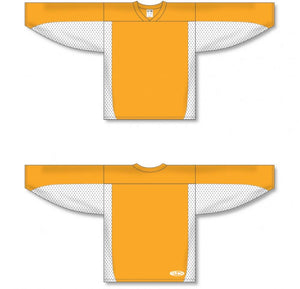 Custom or blank Wholesale Customization Depot Gold, White Durastar Mesh League Plain Blank Hockey Jerseys