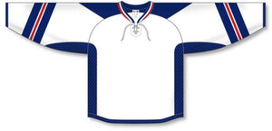 Custom or blank Wholesale Rangers Stadium Series White Lace Neck Pro Plain Blank Hockey Jerseys