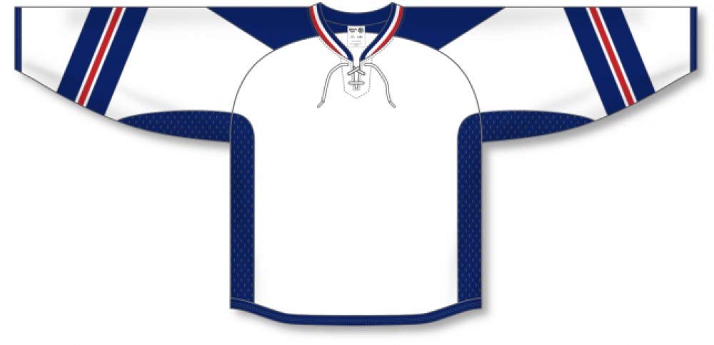 Rangers Stadium Series White Lace Neck Pro Plain Blank Hockey Jerseys