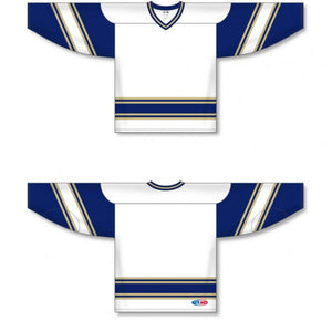 Notre Dame White V-Neck Pro Plain Blank Hockey Jerseys