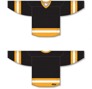 Customization Depot Black, Gold, White League Plain Blank Hockey Jerseys