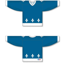 Load image into Gallery viewer, Custom or blank Wholesale 2011 Quebec Blue Sublimated Pro Plain Blank Hockey Jerseys