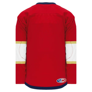 Custom or blank Wholesale 2013 Florida RED Lace Neck with Underlay Pro Plain Blank Hockey Jerseys