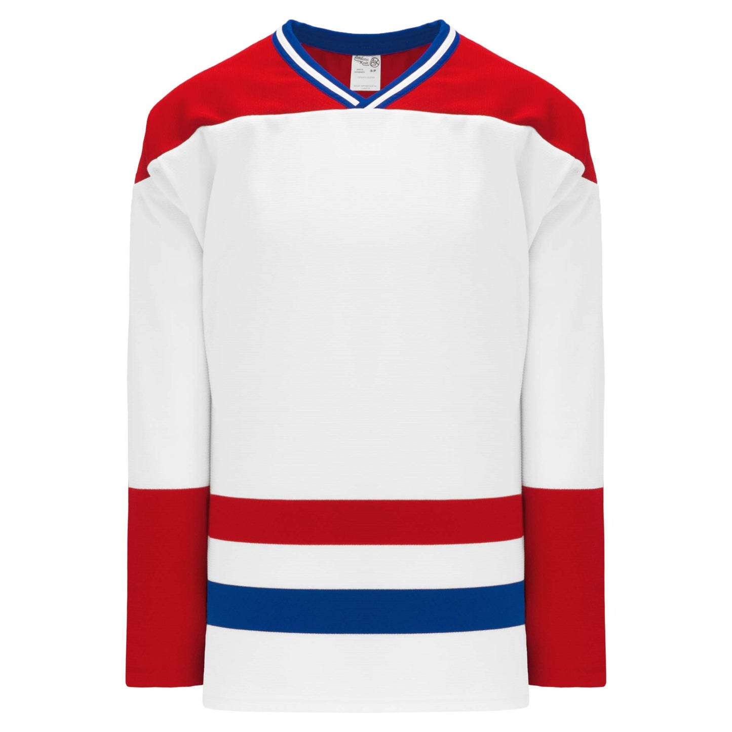 Montreal White Sleeve Stripes Pro Canada / USA Made  Hockey Jerseys
