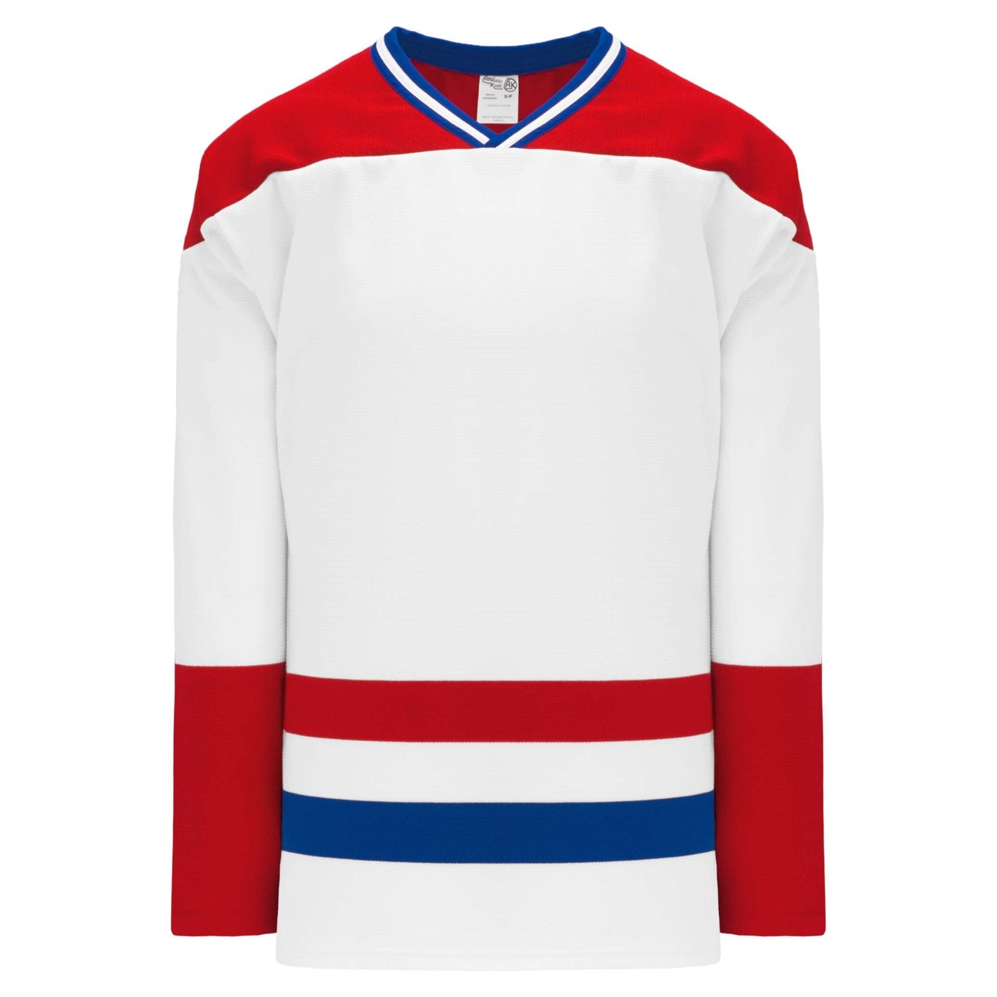 Custom Montreal White Sleeve Stripes Pro Canada / USA Made  Hockey Jerseys