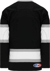 Custom or blank Wholesale Old LA Black Sleeve Stripes Pro Plain Blank Hockey Jerseys