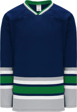 Load image into Gallery viewer, Custom or blank Wholesale Hartford Navy Sleeve Stripes Pro Plain Blank Hockey Jerseys