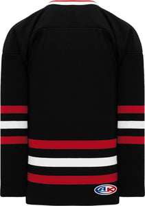Custom or blank Wholesale New Chicago 3RD Black Sleeve Stripes Pro Plain Blank Hockey Jerseys