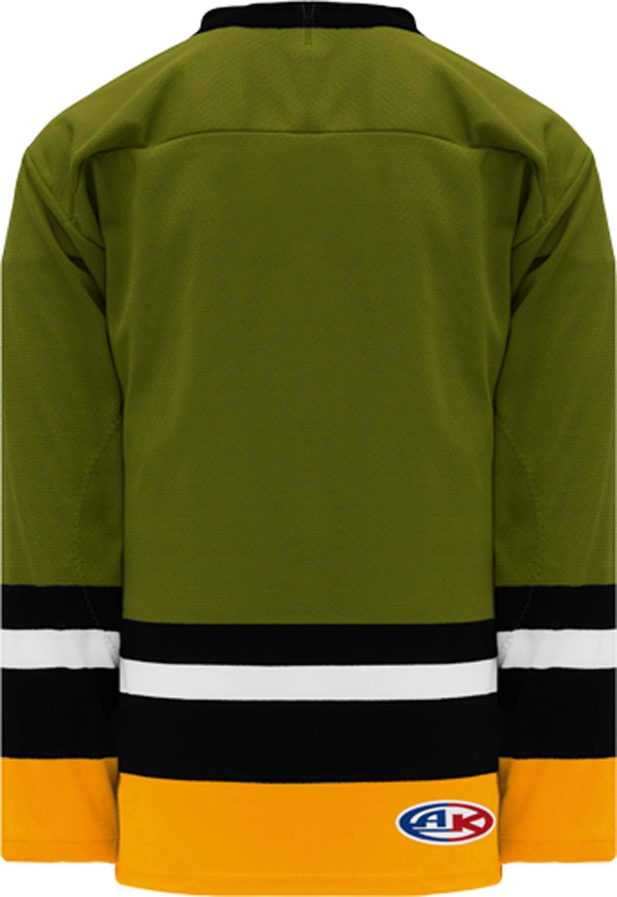 Custom Brampton Olive Sleeve Stripes Pro Canada / USA Made  Hockey Jerseys