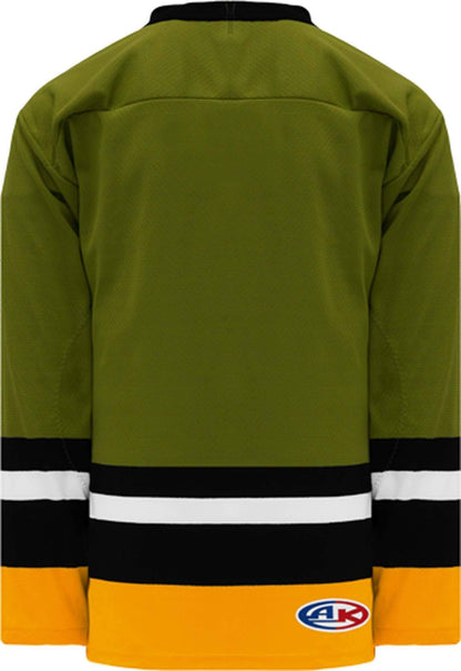 Custom Brampton Olive Sleeve Stripes Pro Canada / USA Made  Hockey Jerseys