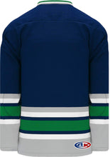 Load image into Gallery viewer, Hartford Navy Sleeve Stripes Pro Plain Blank Hockey Jerseys