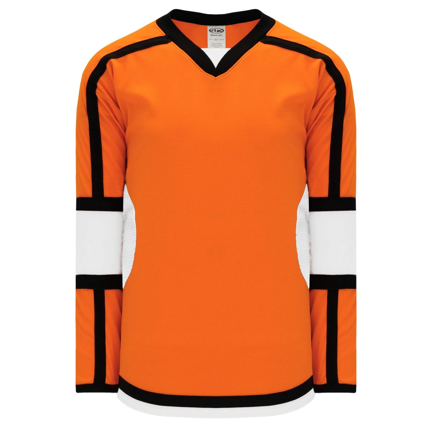 Orange, White, Black  hockey jerseys no minimum