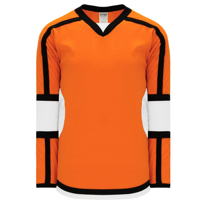 Custom Orange, White, Black  hockey jerseys no minimum