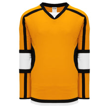 Load image into Gallery viewer, Custom or blank Wholesale Gold, Black, White Select Plain Blank Hockey Jerseys